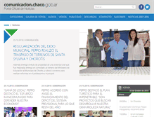 Tablet Screenshot of prensa.chaco.gov.ar